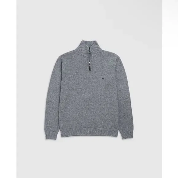 Rodd & Gunn Merrick Bay 1/4 Zip Cotton Sweater in Indigo Size XL - Picture 4 of 12